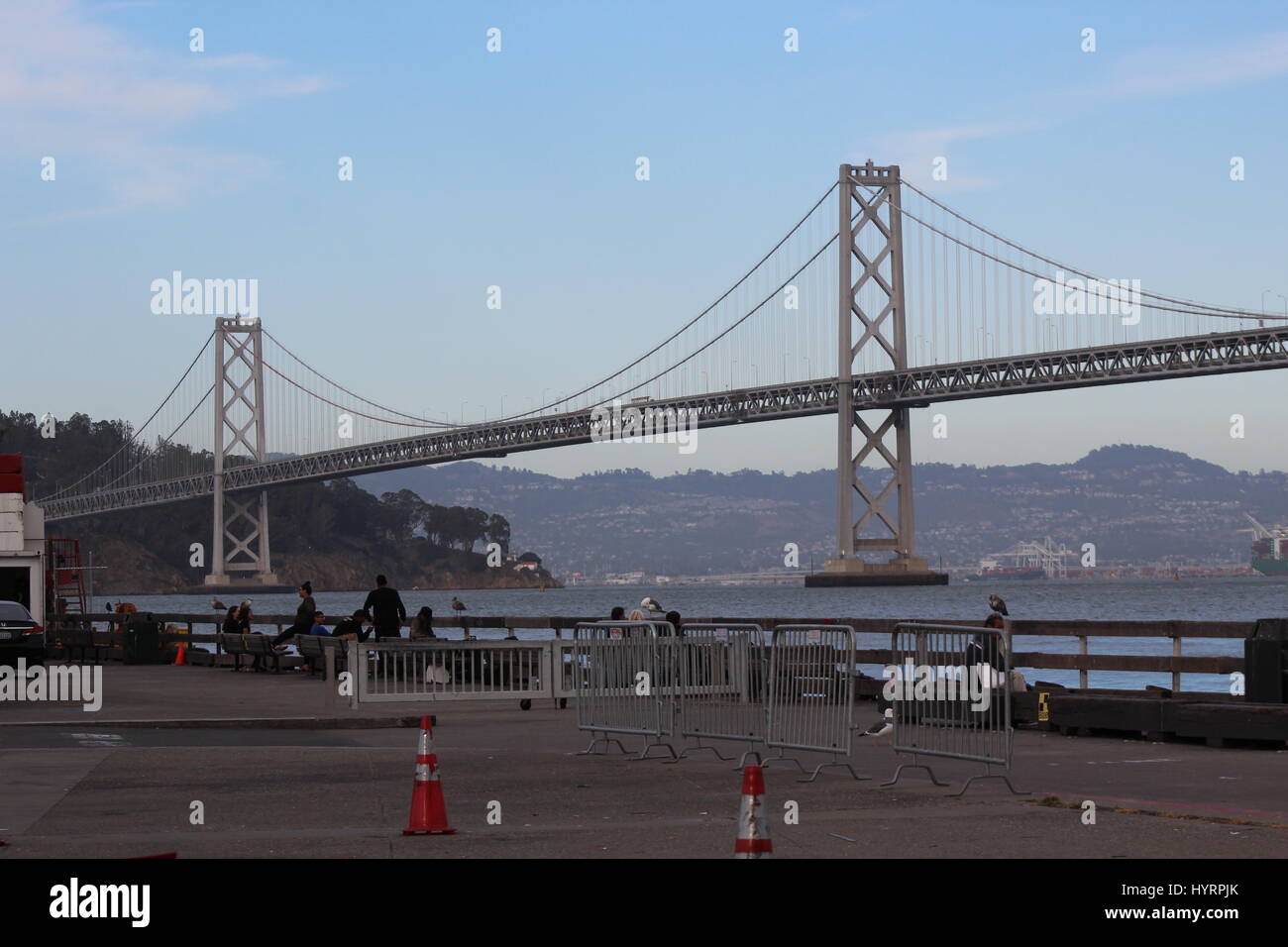 San Francisco Oakland Bay Bridge Banque D'Images