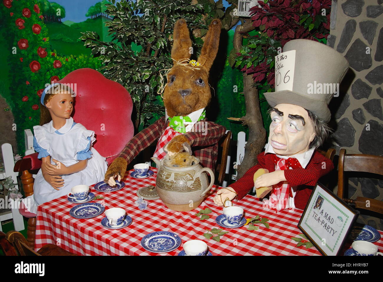 Alice au Wonderland Centre Llandudno, au nord du pays de Galles Banque D'Images