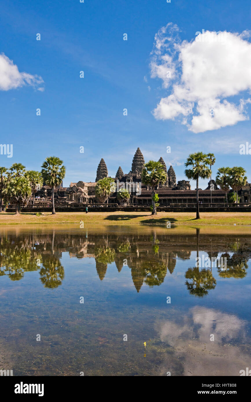 Vue verticale d'Angkor au Cambodge. Banque D'Images