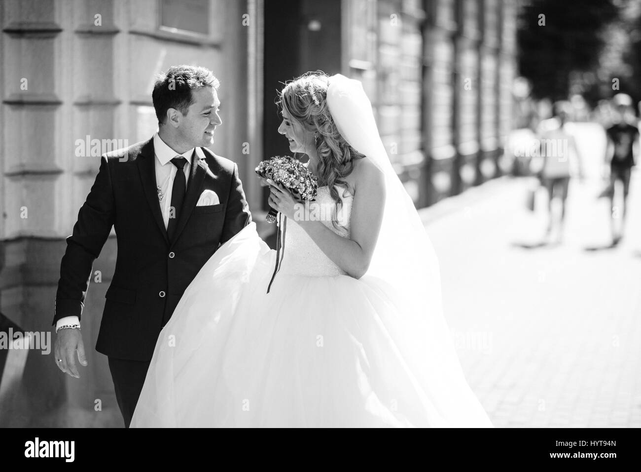 Beau couple de mariage Banque D'Images