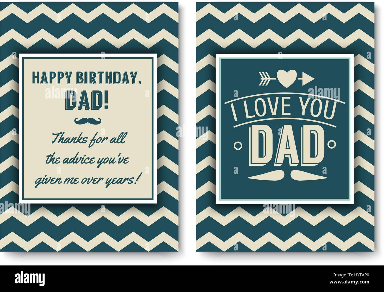 Carte D Anniversaire Papa Avec Des Mots D Amour Image Vectorielle Stock Alamy