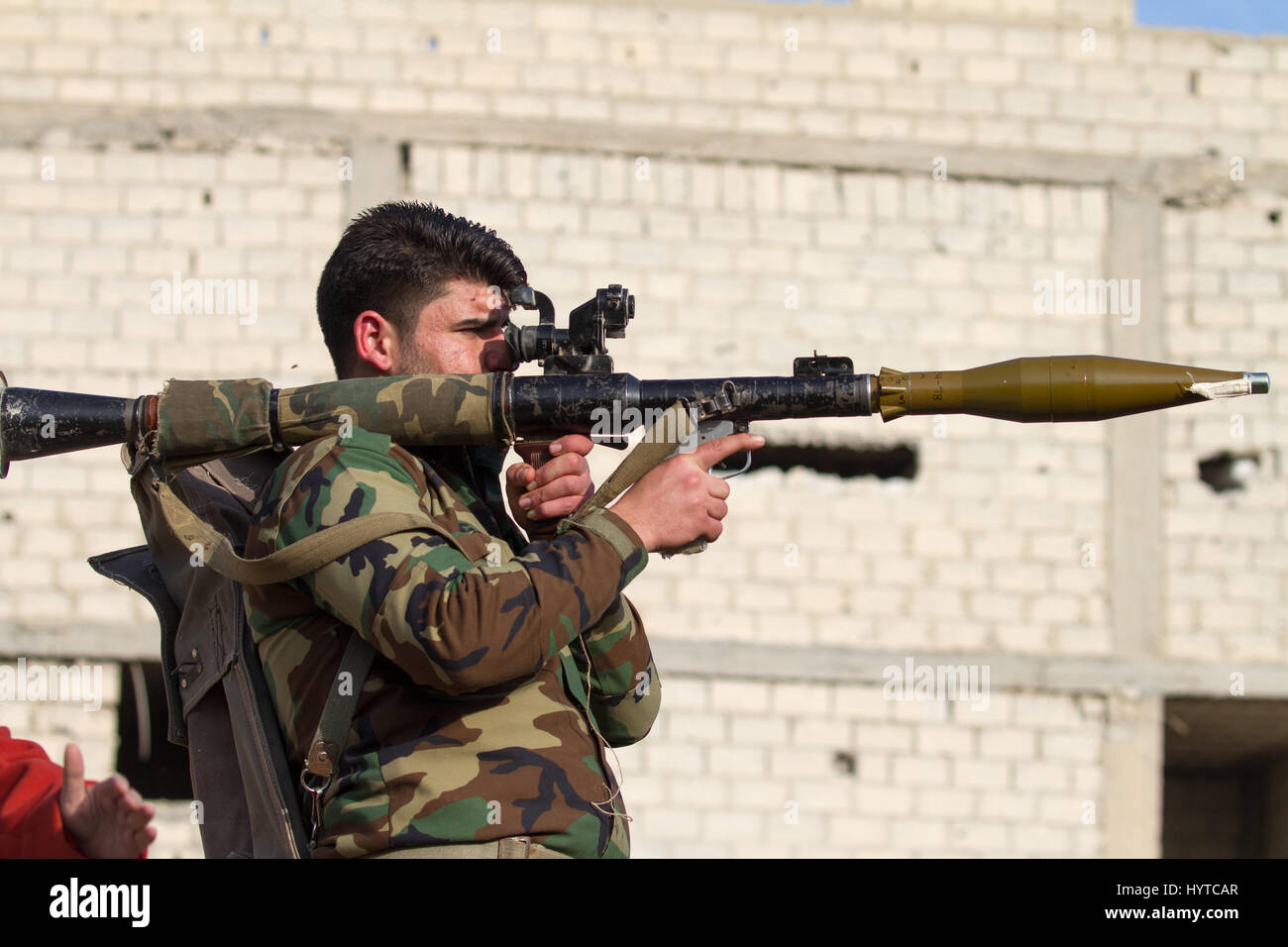 Chasse de l'armée syrienne Banque D'Images