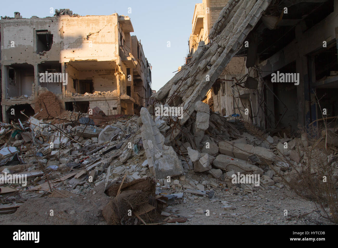 Détruit Homs, Syrie centre Banque D'Images