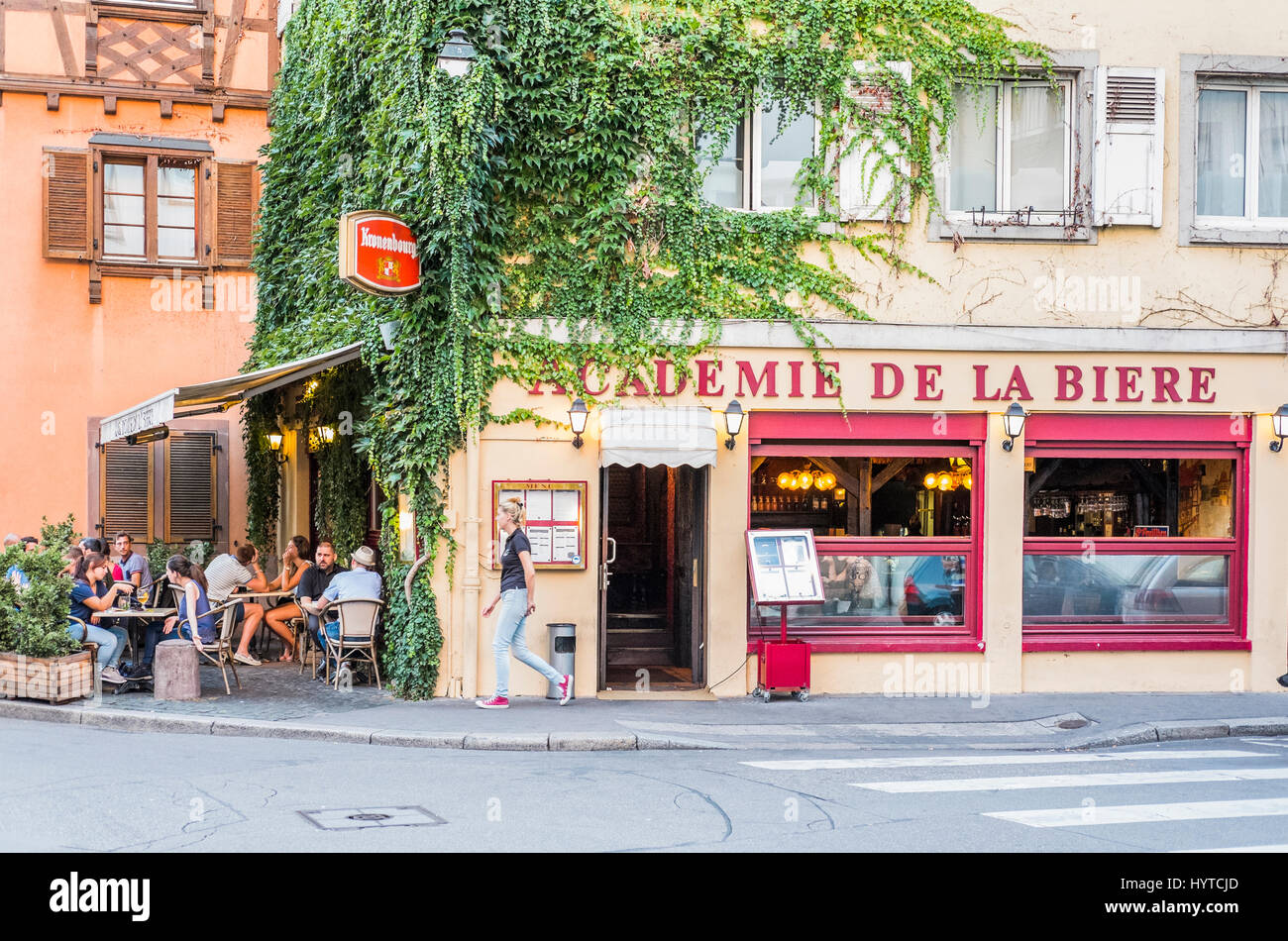 Academie de la biere, quartier de la petite France, Strasbourg, Alsace, bas-rhin, france Banque D'Images