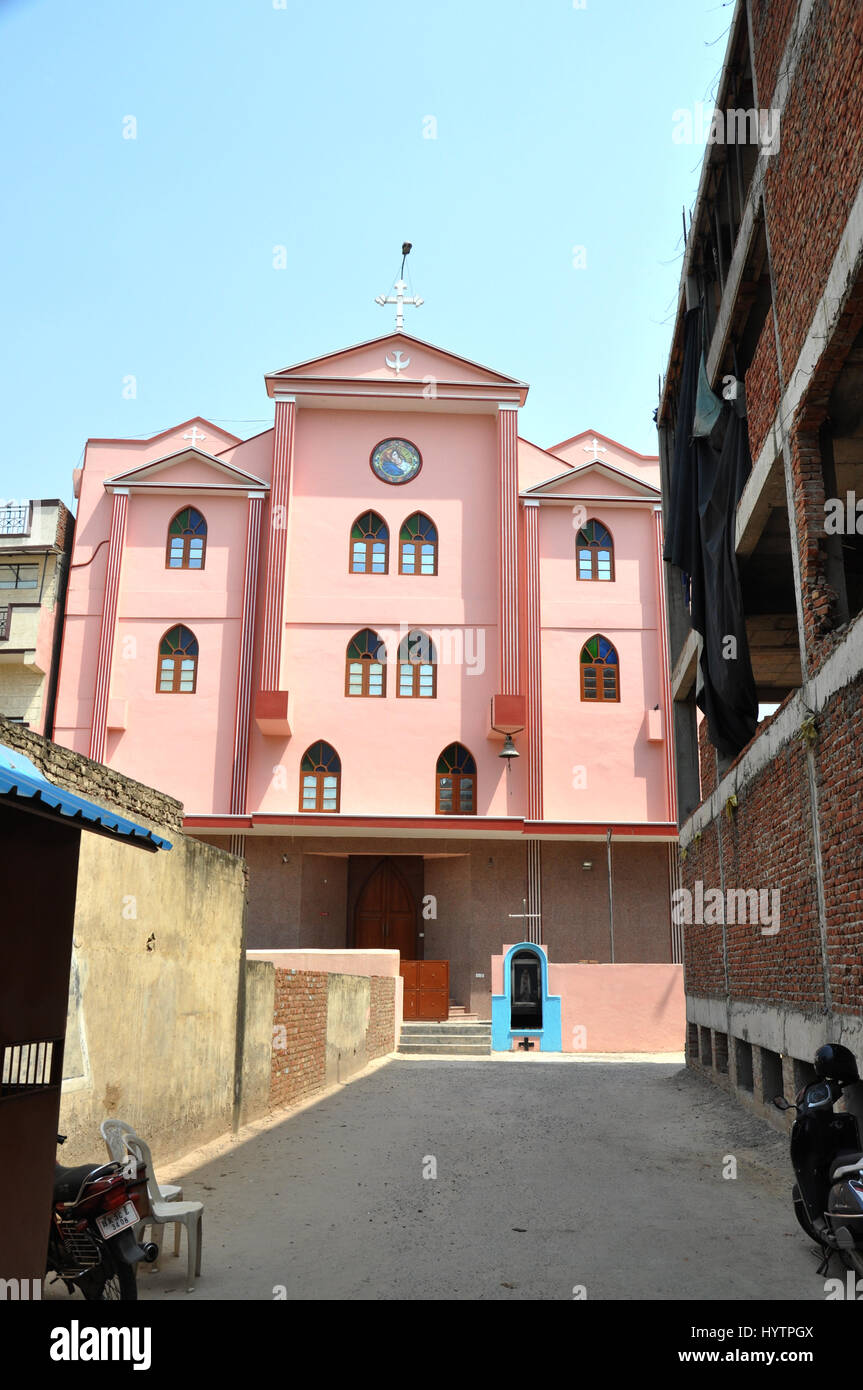 La cathédrale catholique syro-malankare, Diocèse de Gurgaon, New Delhi, Inde (Photo Copyright © par Saji Maramon) Banque D'Images