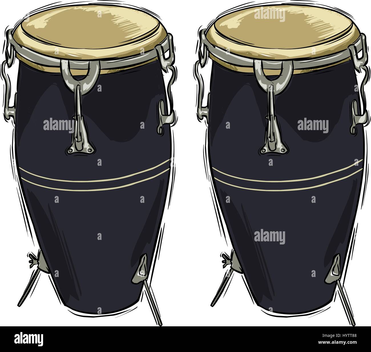 Vector illustration d'un instrument de dessin tumba Illustration de Vecteur
