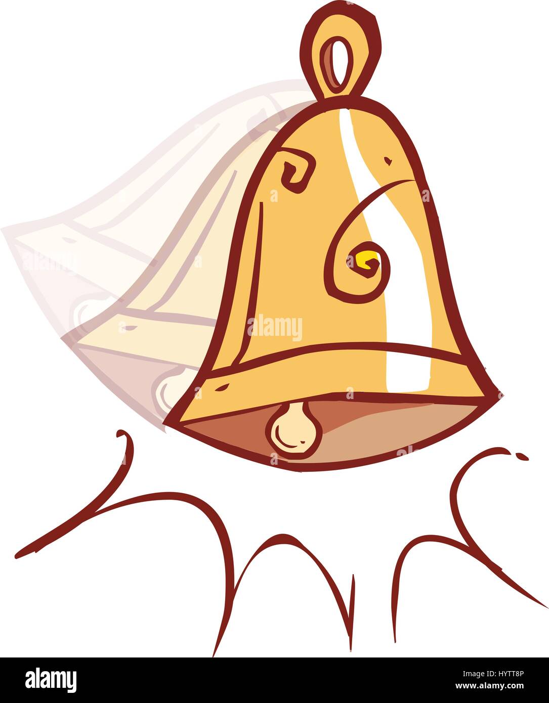 Vector Illustration D Un Dessin De Cloches De Noel Image Vectorielle Stock Alamy