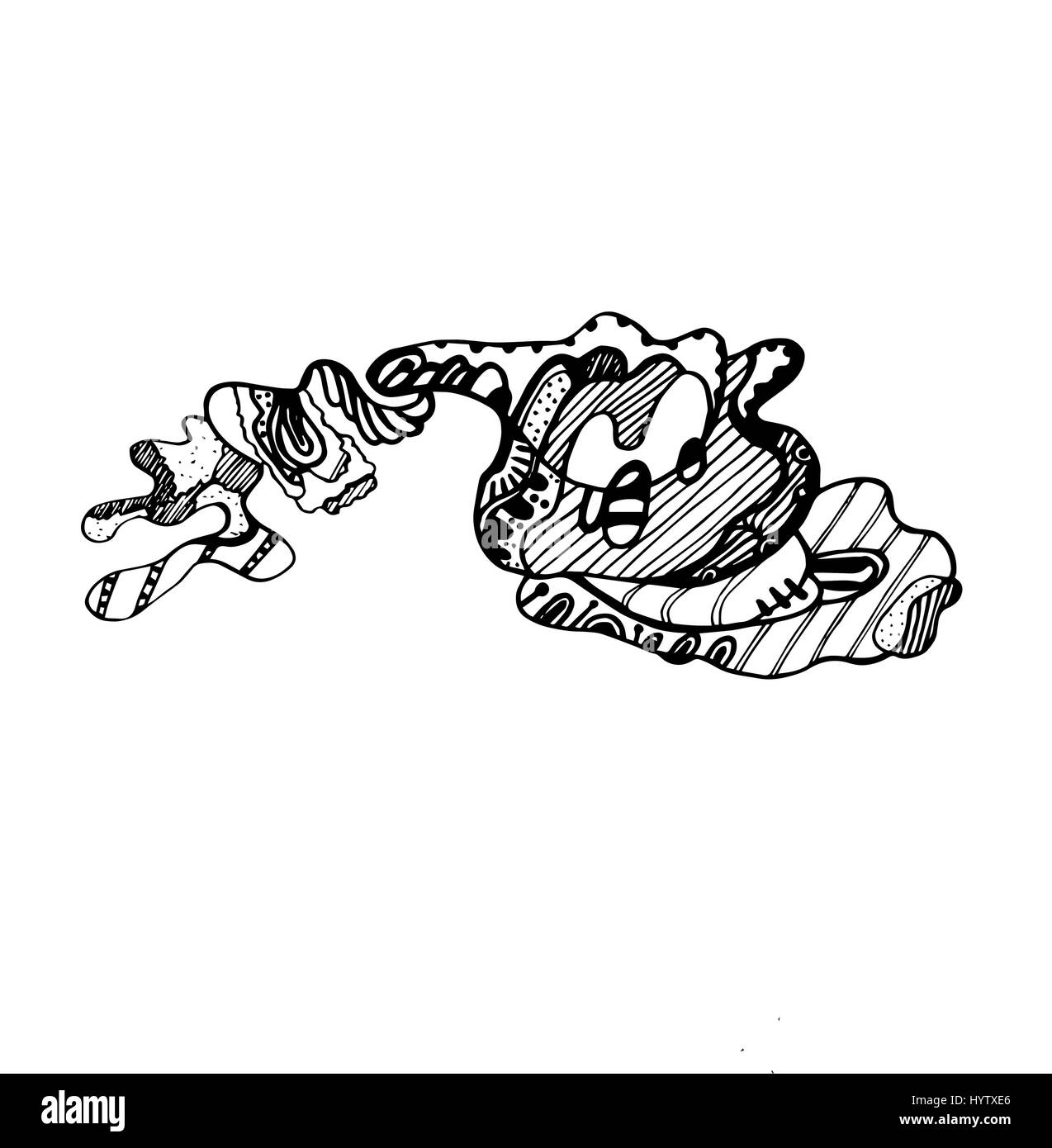 Un petit hibou a une coiffure Illustration de Vecteur