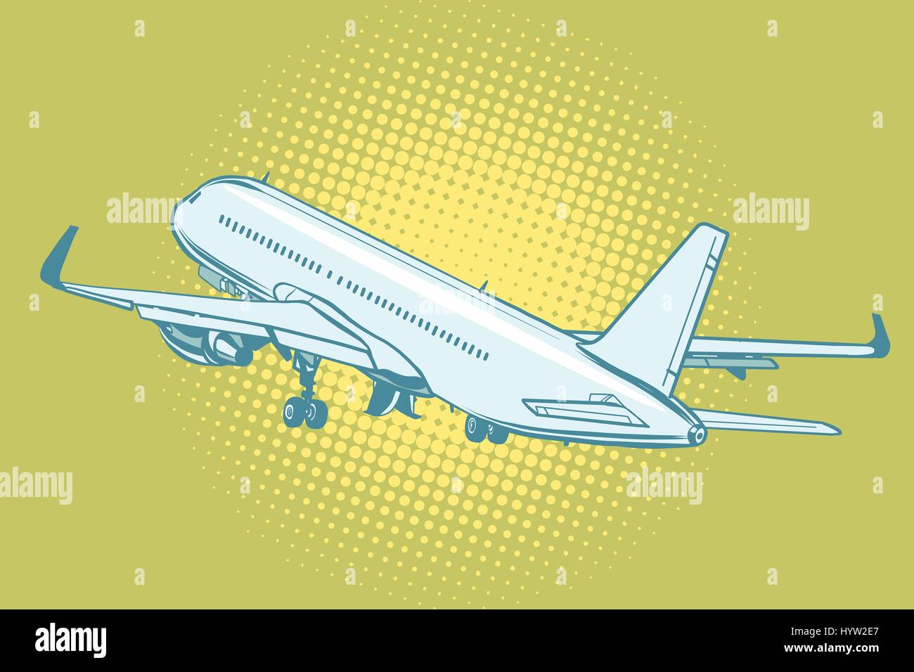 Le décollage d'un avion de passagers Illustration de Vecteur Le décollage d'un avion de passagers Illustration de Vecteur