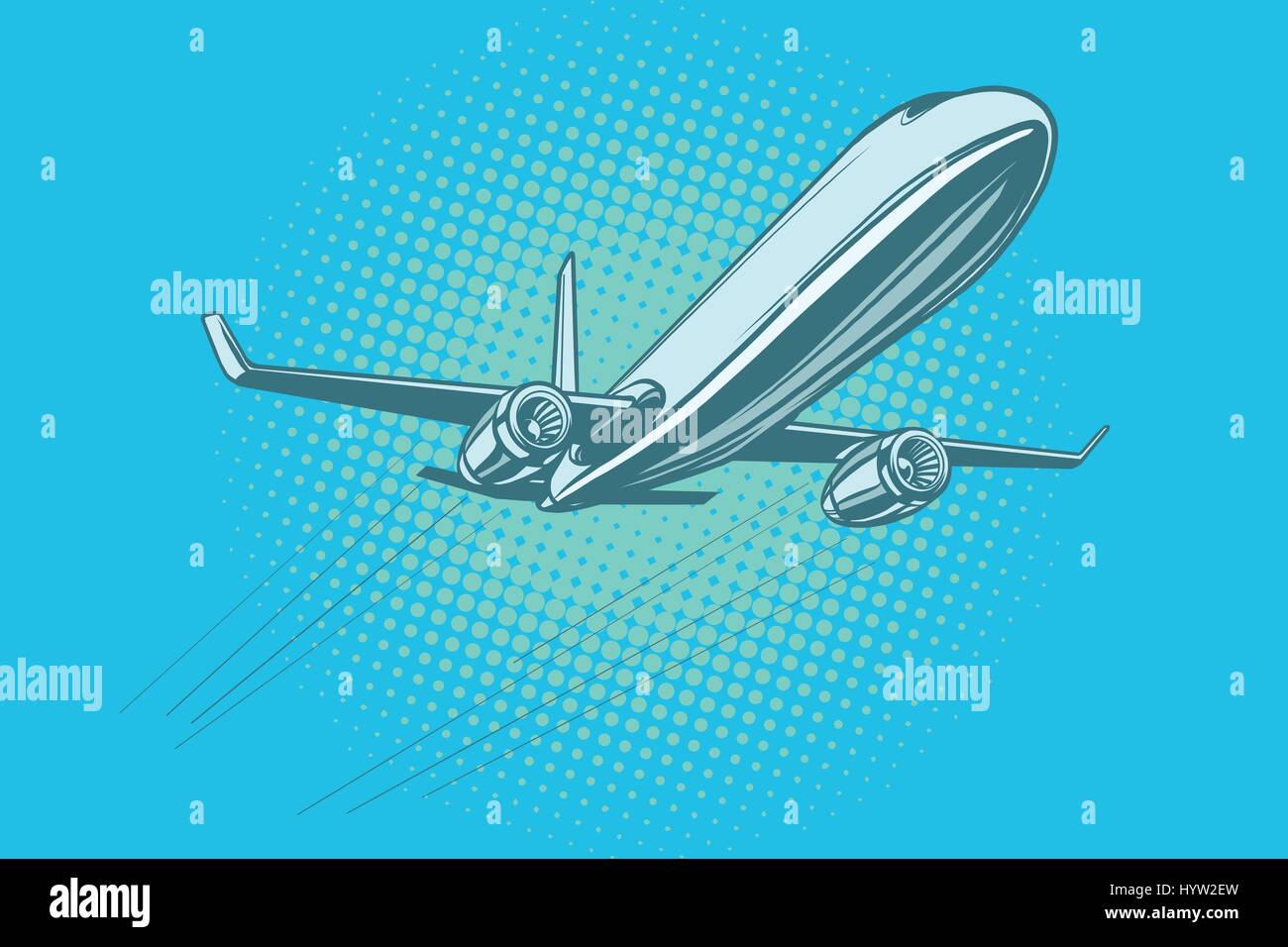 Avion du passager dans le ciel Illustration de Vecteur