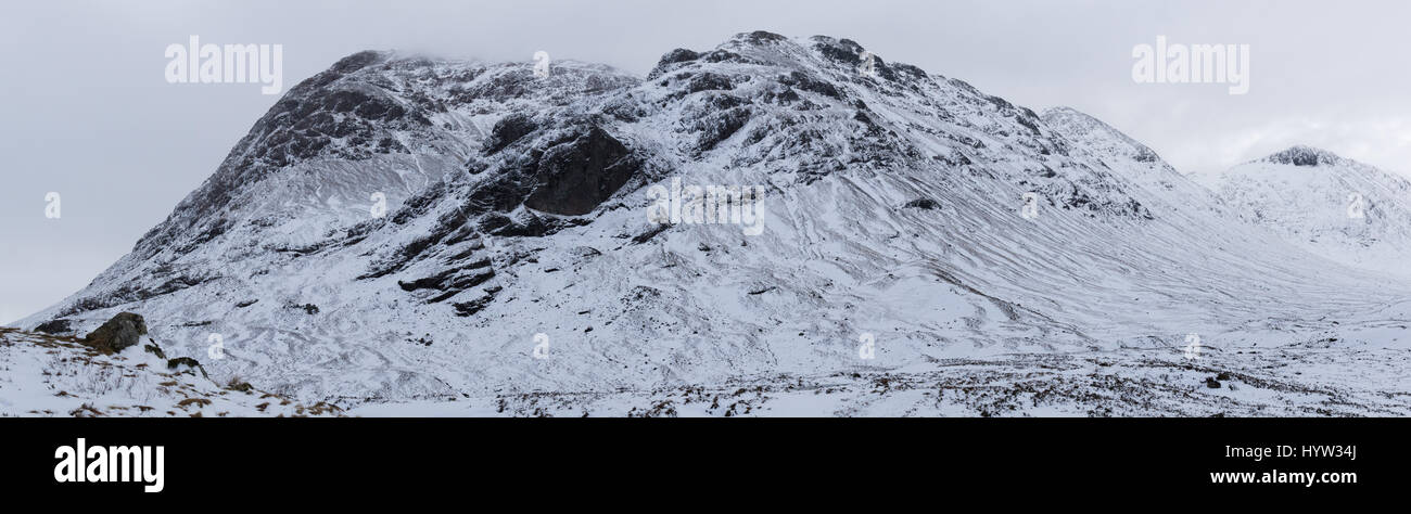 Buachaille Etive Mor en hiver, Glen Coe, Ecosse Banque D'Images