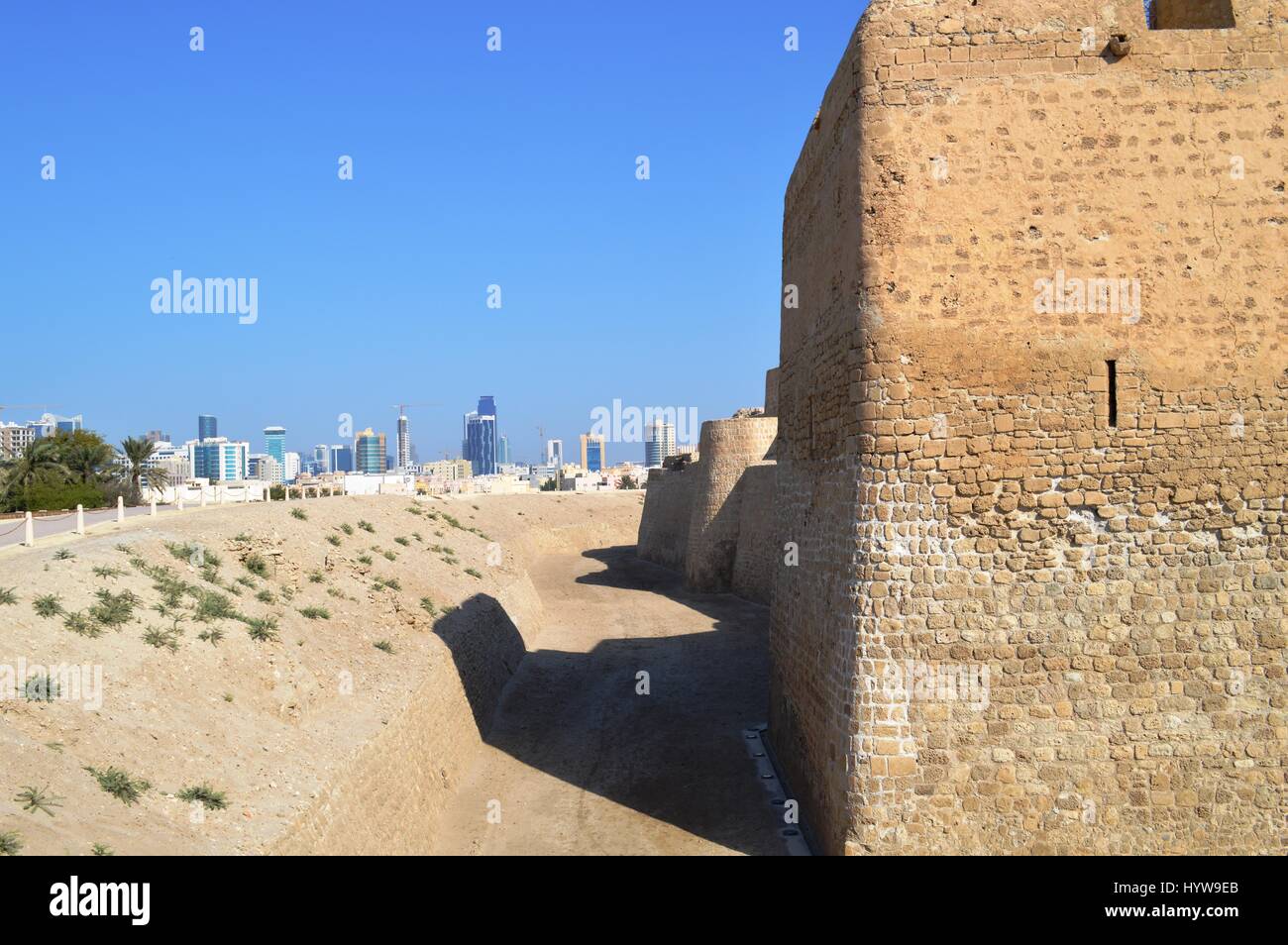 Structure extérieure photos de la Fort de Bahreïn (Qalat al-Bahreïn) à Al Qalah, de Bahreïn, au Moyen-Orient. Banque D'Images Structure extérieure photos de la Fort de Bahreïn (Qalat al-Bahreïn) à Al Qalah, de Bahreïn, au Moyen-Orient. Banque D'Images