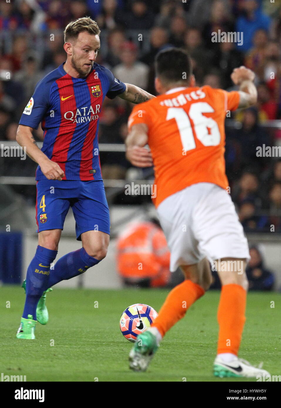 Barcelone, Espagne. 26 avril, 2017. La Liga , jeu 34. Picture Show Rakitic en action au cours de match entre le FC Barcelone contre Osasuna au Camp Nou01.12.2016 Barcelone. Gtres más información : crédit en ligne Comuniación,S.L./Alamy Live News Banque D'Images