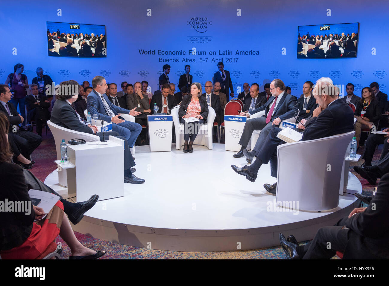 Buenos Aires, Argentine. 7 avr, 2017. Apr 7, 2017 - Buenos Aires, Argentine - Forum économique mondial sur l'Amérique latine 2017 Credit : Maximiliano Javier Ramos/ZUMA/Alamy Fil Live News Banque D'Images
