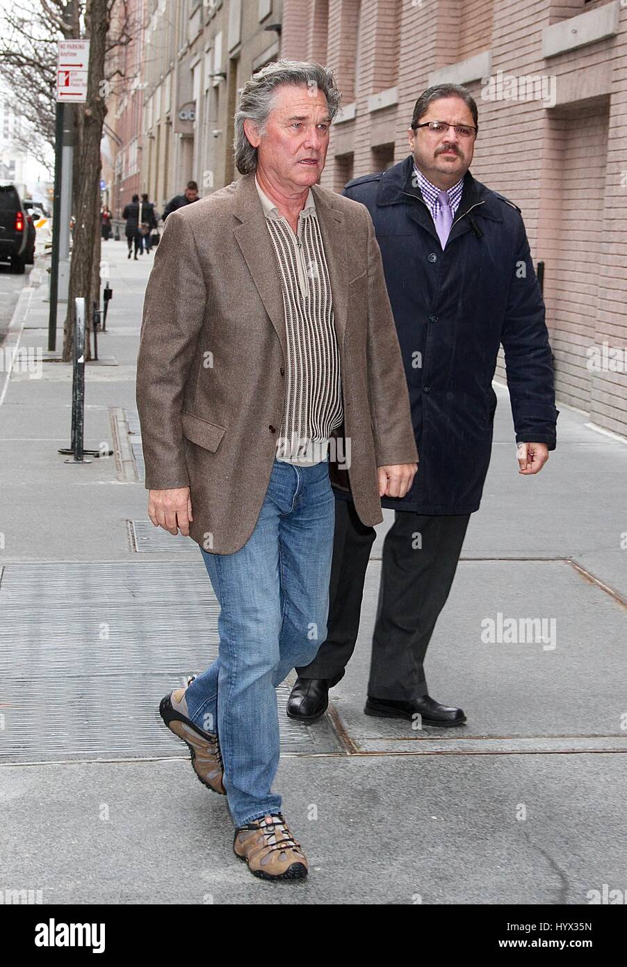New York, NY, USA. 7 avr, 2017. Kurt Russell repéré arrivant à l 'Affichage' pour parler de la 8 tranche de la 'Fast and Furious' film 'franchise le sort des furieux' à New York, New York le 7 avril 2017. Rainmaker : Crédit Photo/media/Alamy Punch Live News Banque D'Images