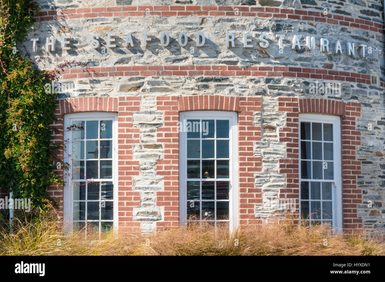 Le Cornwall Padstow cornwall Padstow restaurant de fruits de mer propriétaire Rick Stein Padstow Cornwall Harbour west country england uk gb eu Europe Banque D'Images