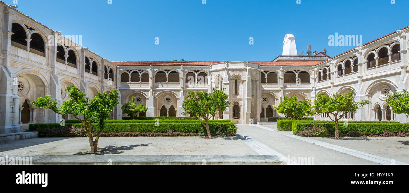 Silence Cloître, Monastère de Alcobaça, Portugal, 03 juillet 2016 Banque D'Images