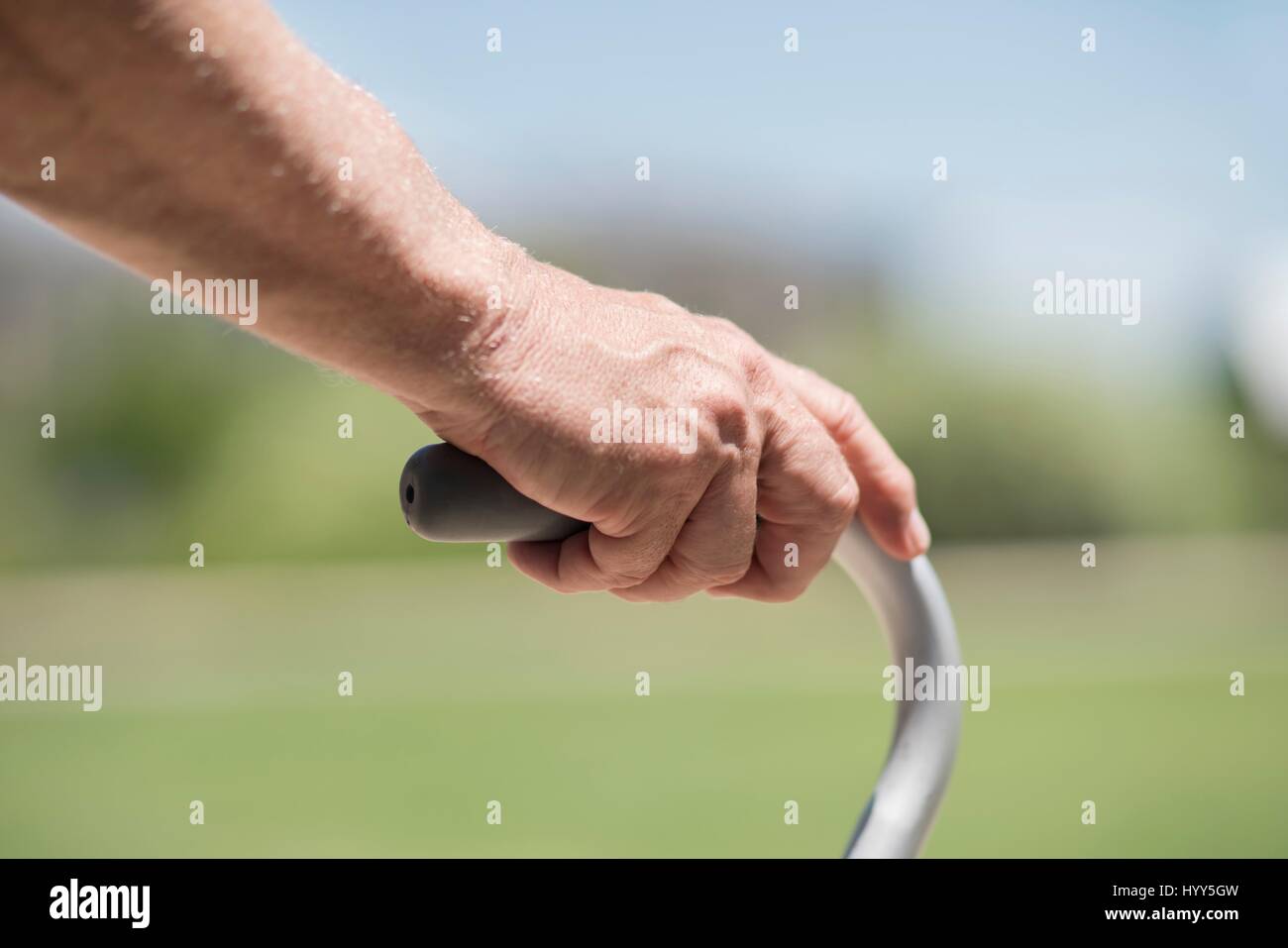 Senior déambulateur, Close up. Banque D'Images