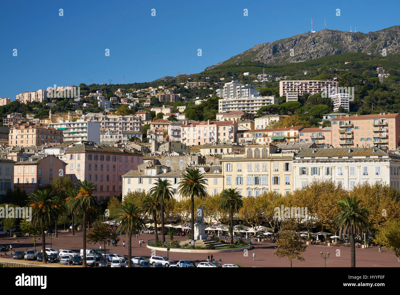 Par la promenade du port, Bastia, Corse, France Banque D'Images
