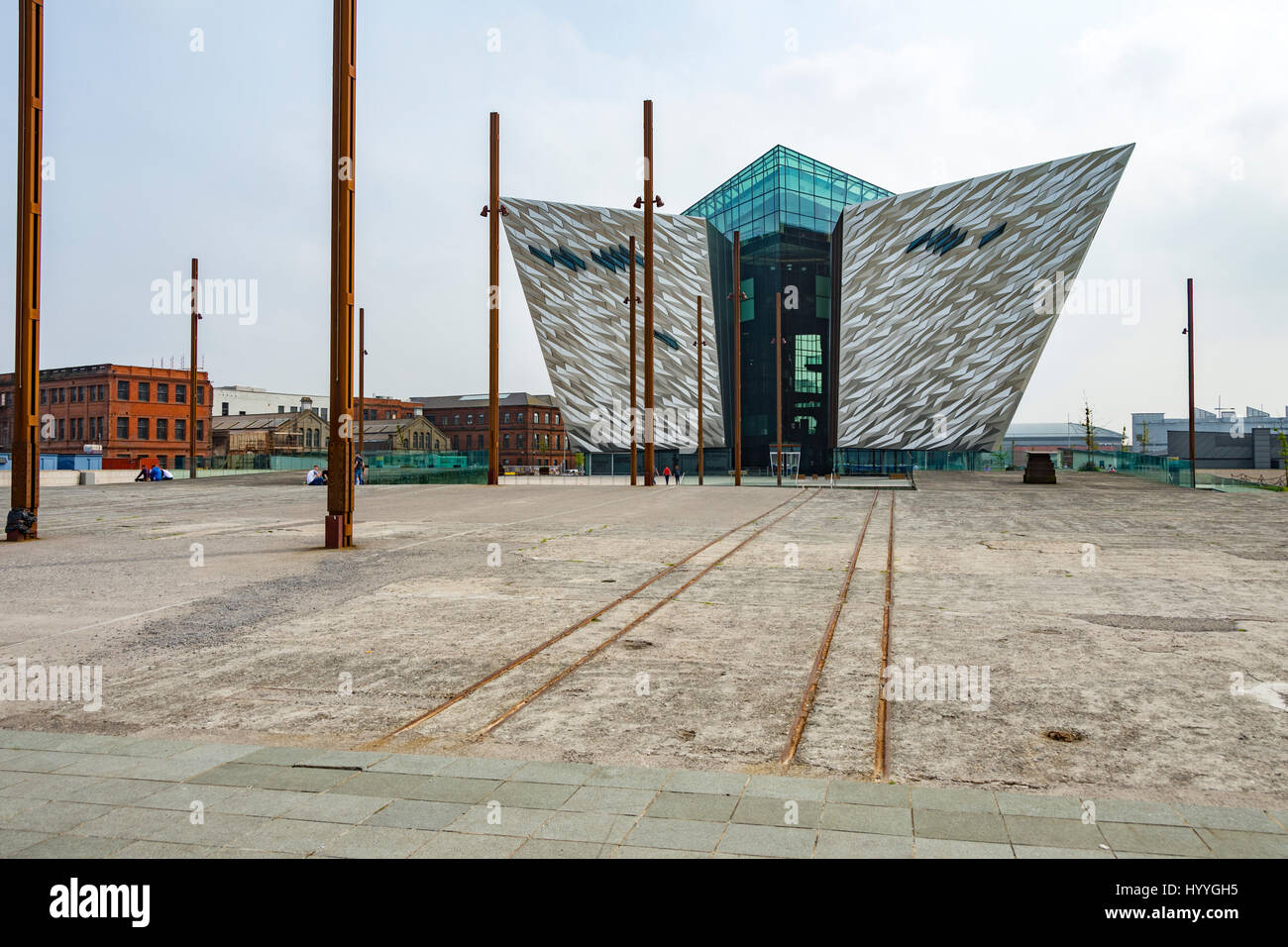 Le Titanic Belfast bâtiment (Eric Kuhne et Associés 2012), Belfast, County Antrim, Northern Ireland, UK Banque D'Images