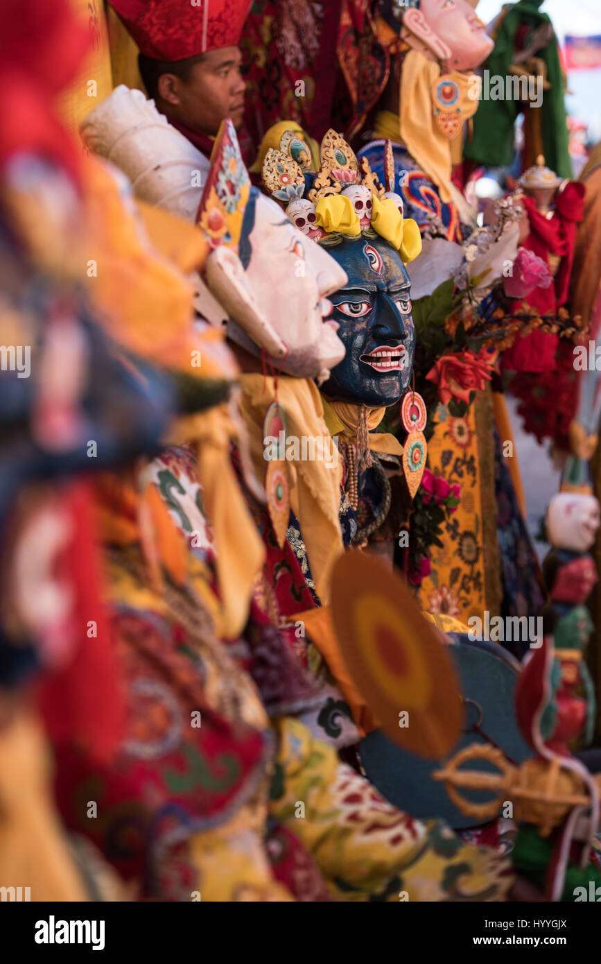 La danse Cham, Darjeeling, Inde Banque D'Images