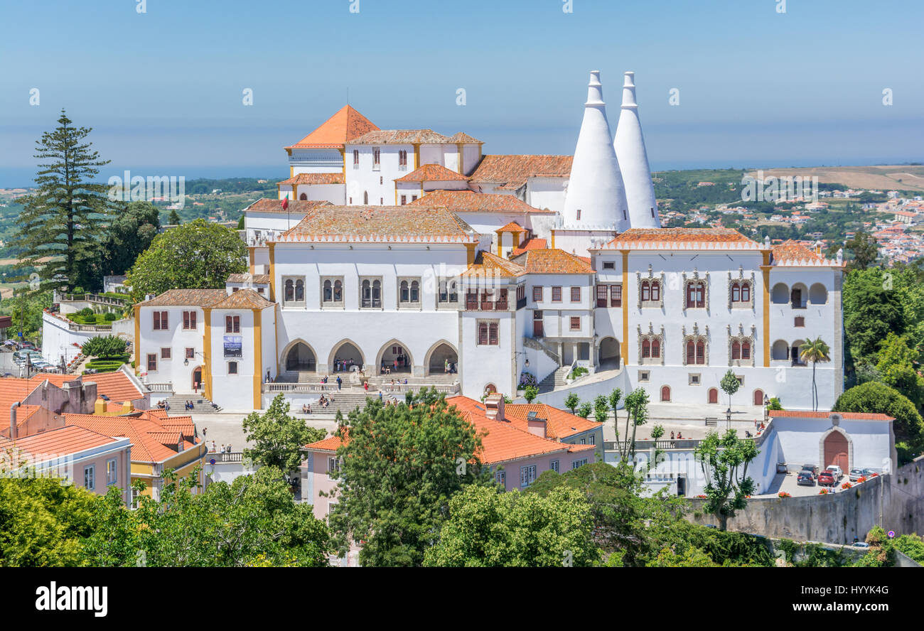 Palais National de Sintra, District de Lisbonne, Portugal, juillet-01-2016 Banque D'Images