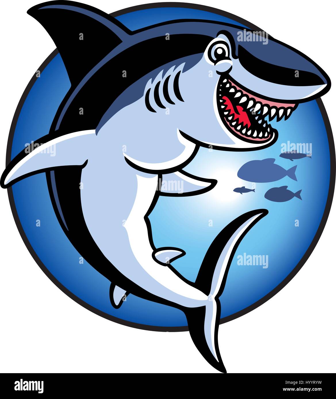 Le requin. Vector Illustration. Illustration de Vecteur