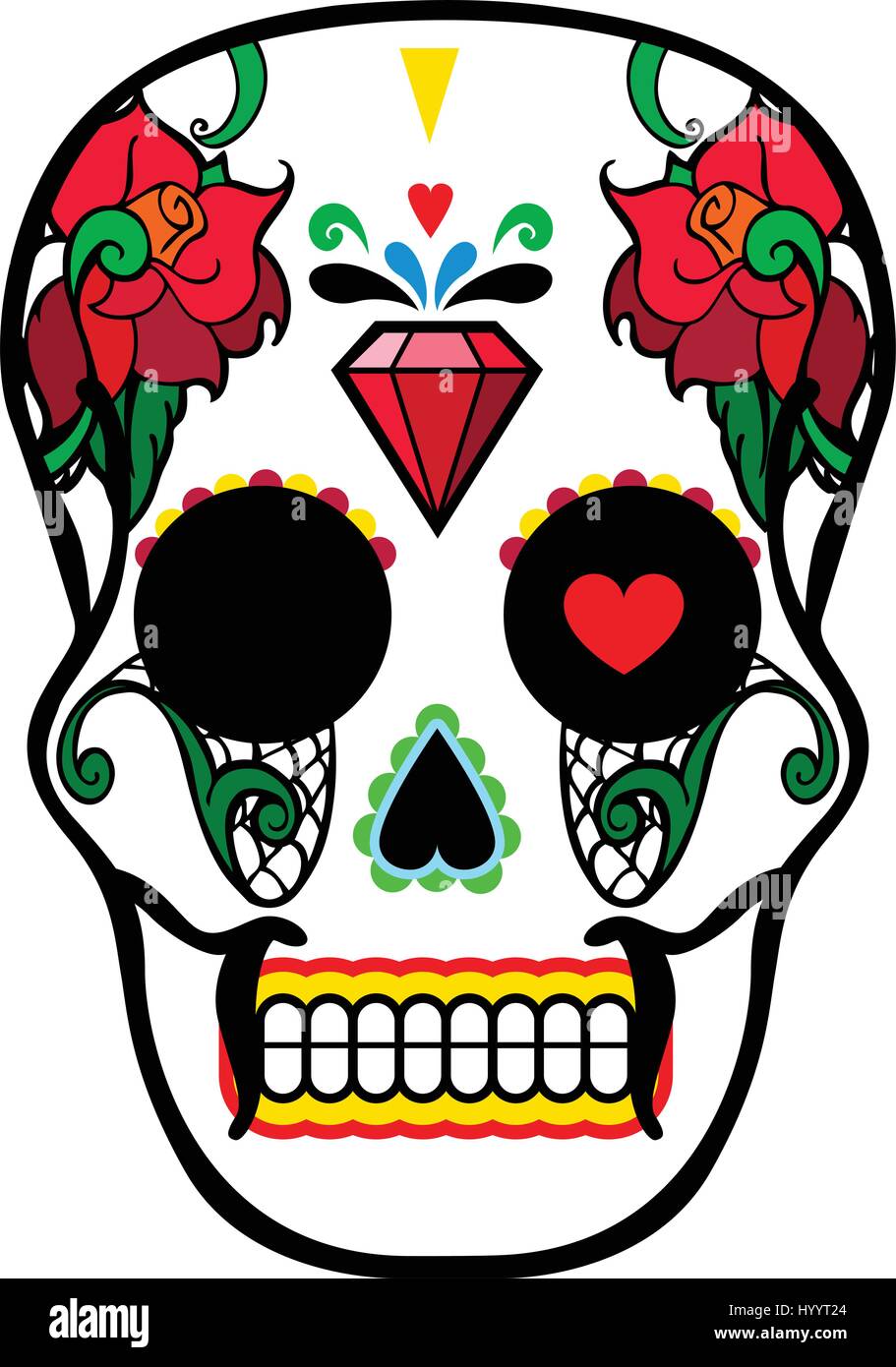 Crâne mexicain. Vector Illustration. Illustration de Vecteur