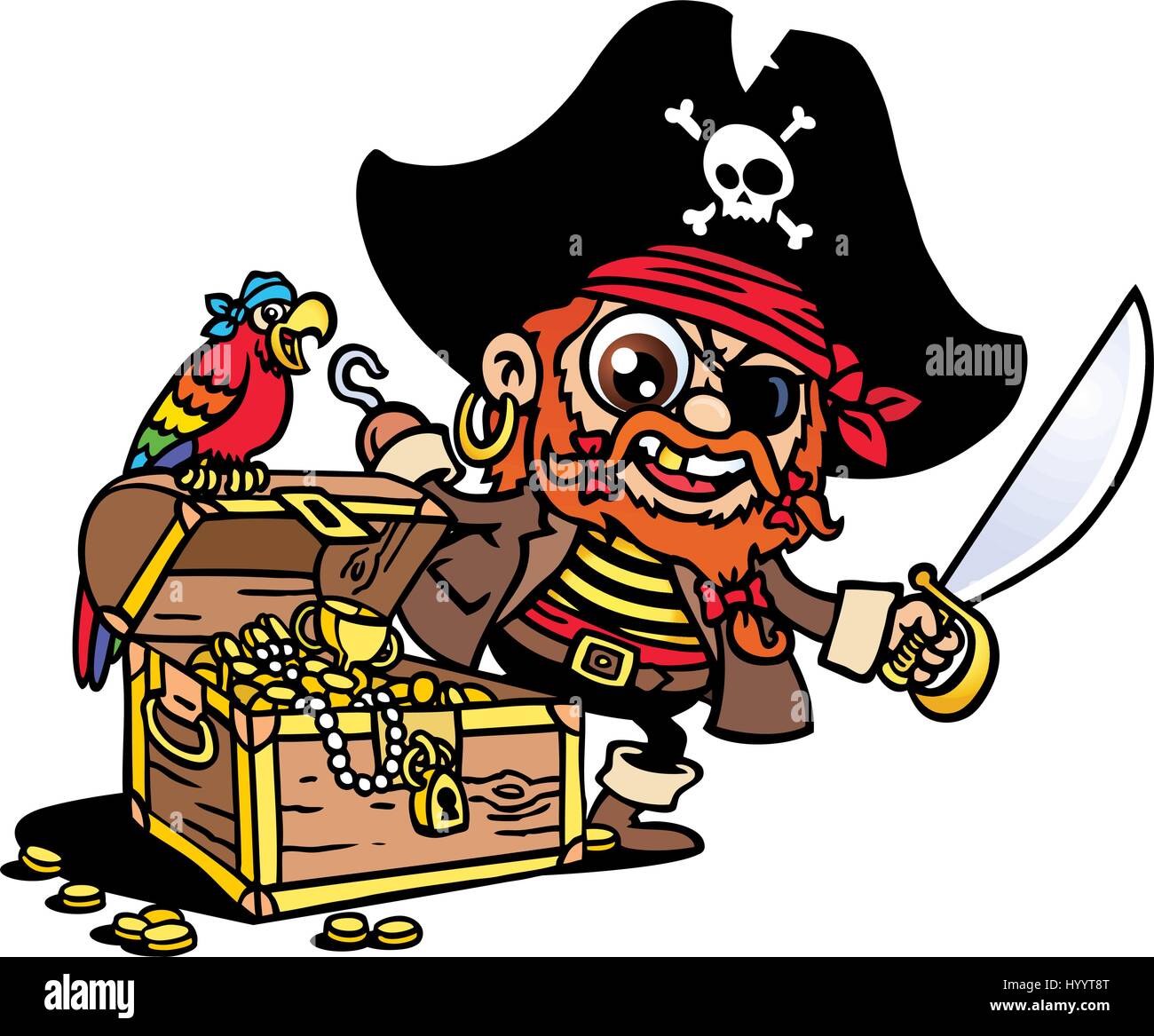 Trésor de pirate. Vector Illustration. Illustration de Vecteur