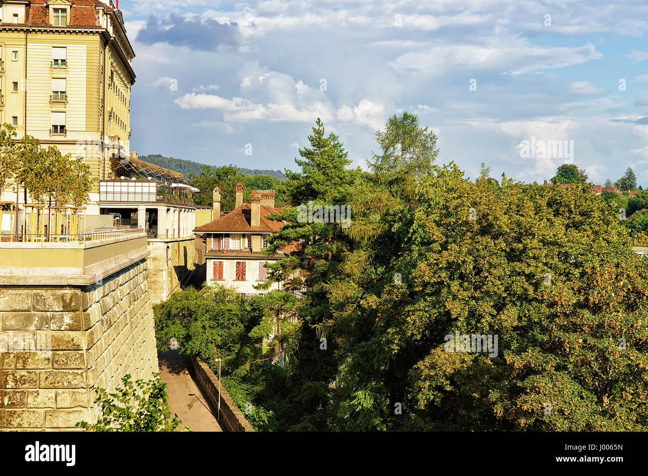 Bundesterrasse à Berne, Suisse. Vu à partir de la Bundesterrasse Banque D'Images