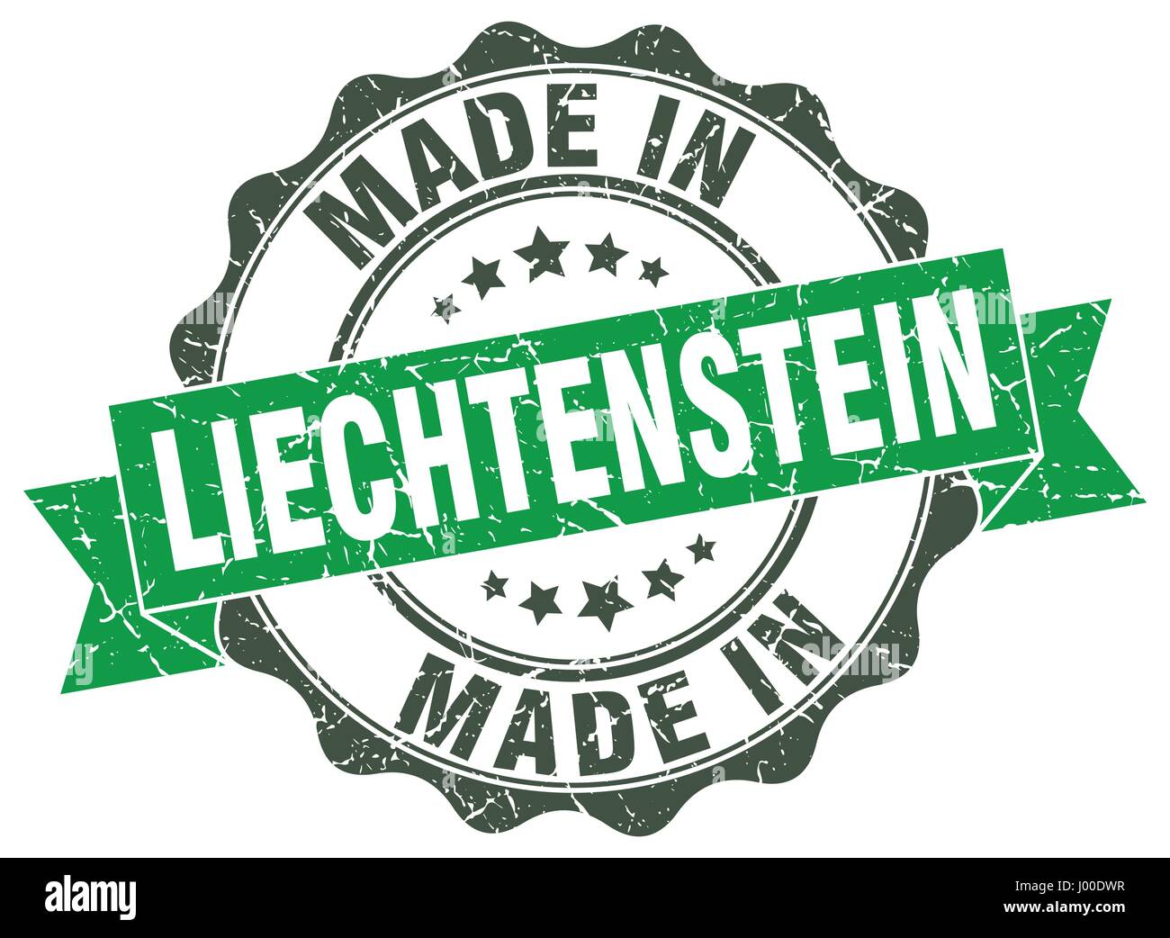 Faite au Liechtenstein joint rond Illustration de Vecteur