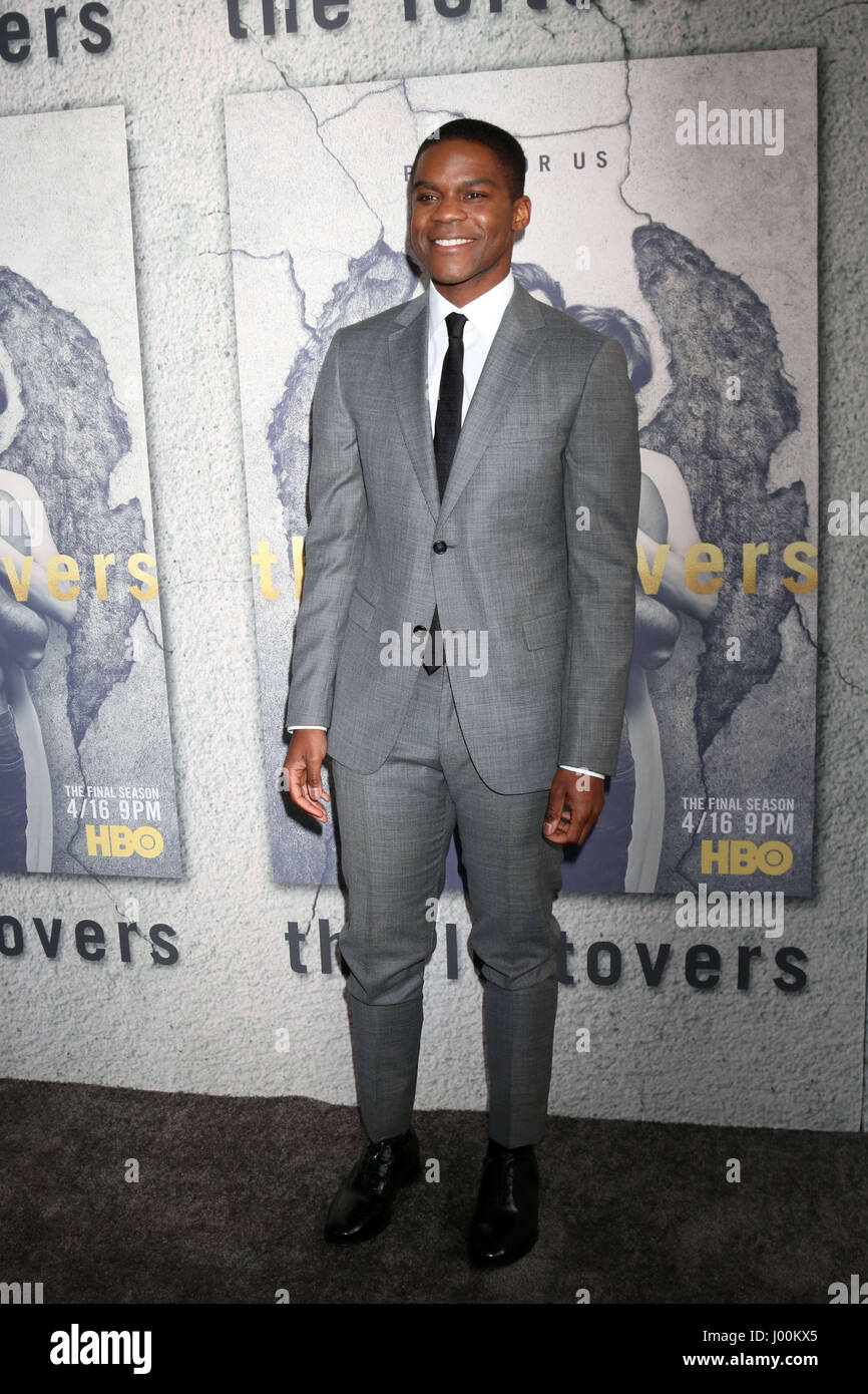 Los Angeles, CA, USA. 4ème apr 2017. LOS ANGELES - Oct 4 : Jovan Adepo à la première de HBO's ''Les restes'' Saison 3 at Avalon Hollywood le 4 avril 2017 à Los Angeles, CA Crédit : Kathy Hutchins/via Zuma Zuma/fil Wire/Alamy Live News Banque D'Images