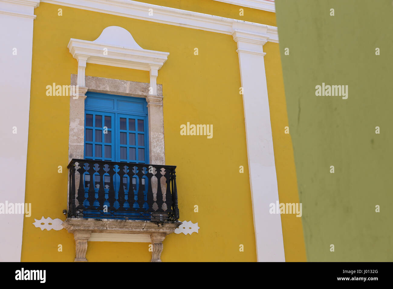 L'architecture coloniale de la ville de Campeche, Yucatan, Mexique Banque D'Images