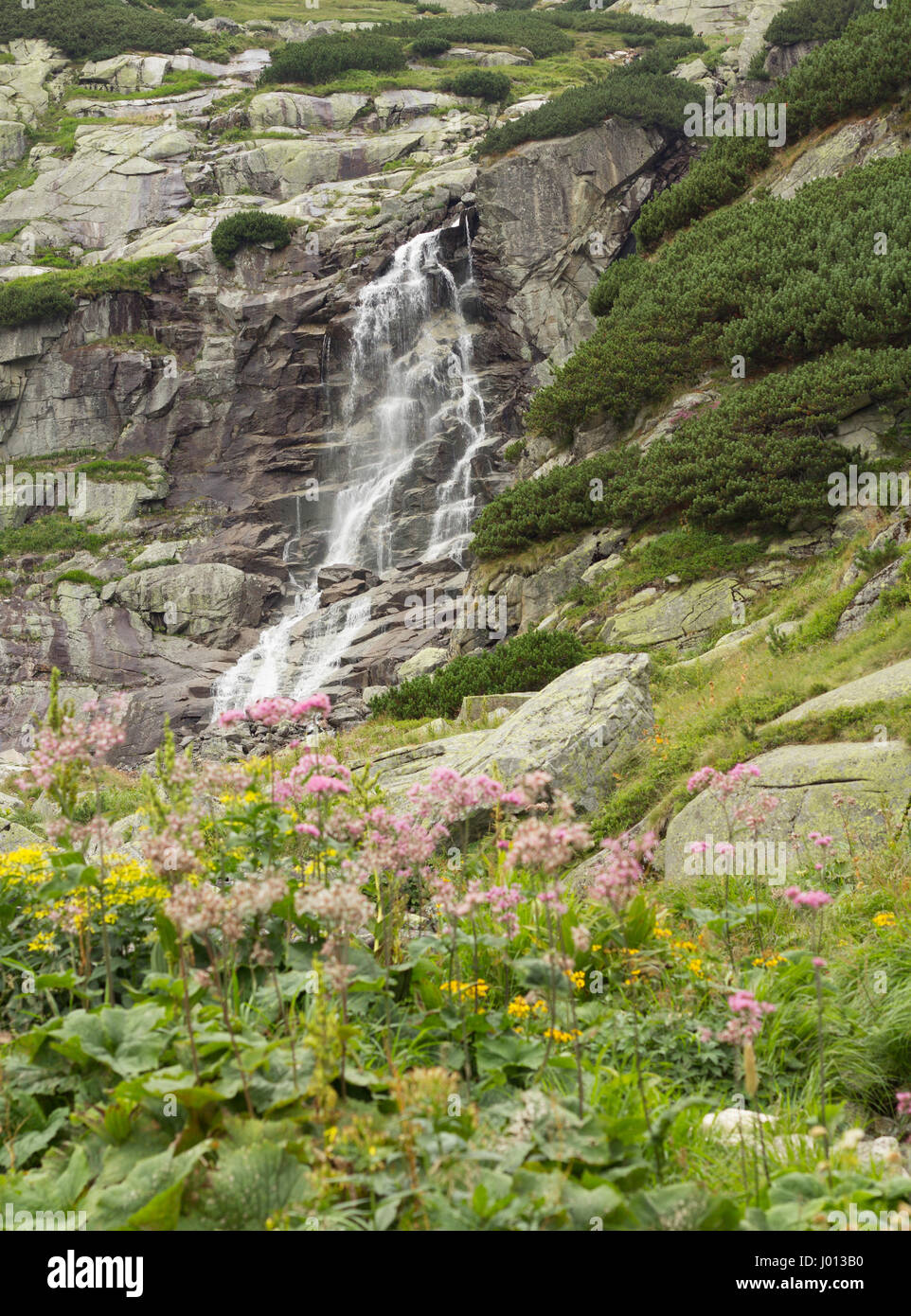 Dans les montagnes Cascade énorme Banque D'Images