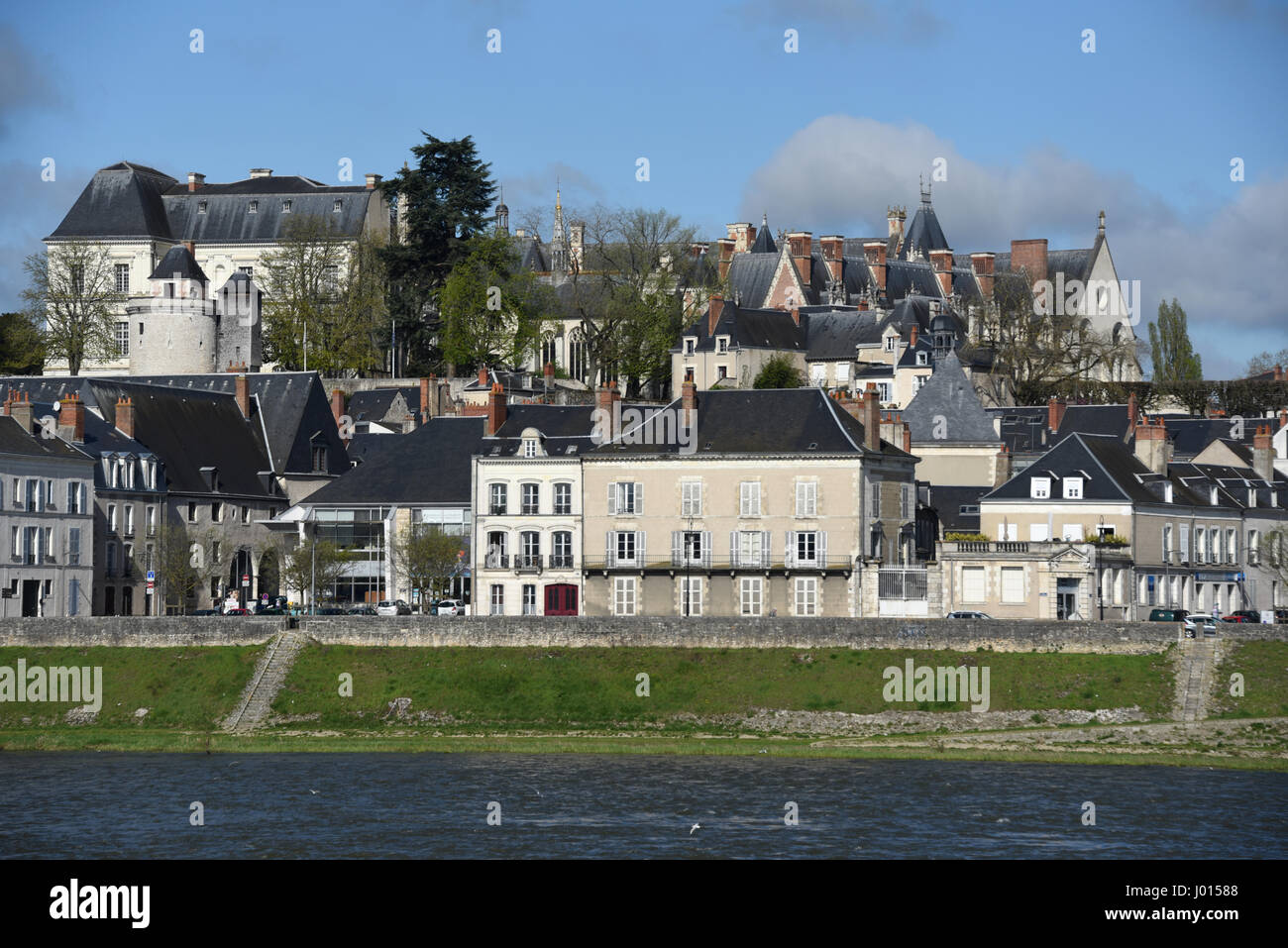 Le château de Blois, rive droite de la Loire, Loire, Loir-et-Cher, Center-Val de Loire, France, Europe, UNESCO World Heritage Centre Banque D'Images