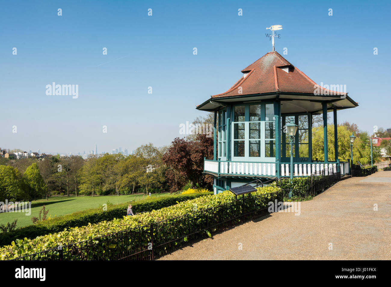 The Bandstand in Horniman Gardens, Forest Hill, Londres, SE23, Angleterre, ROYAUME-UNI Banque D'Images