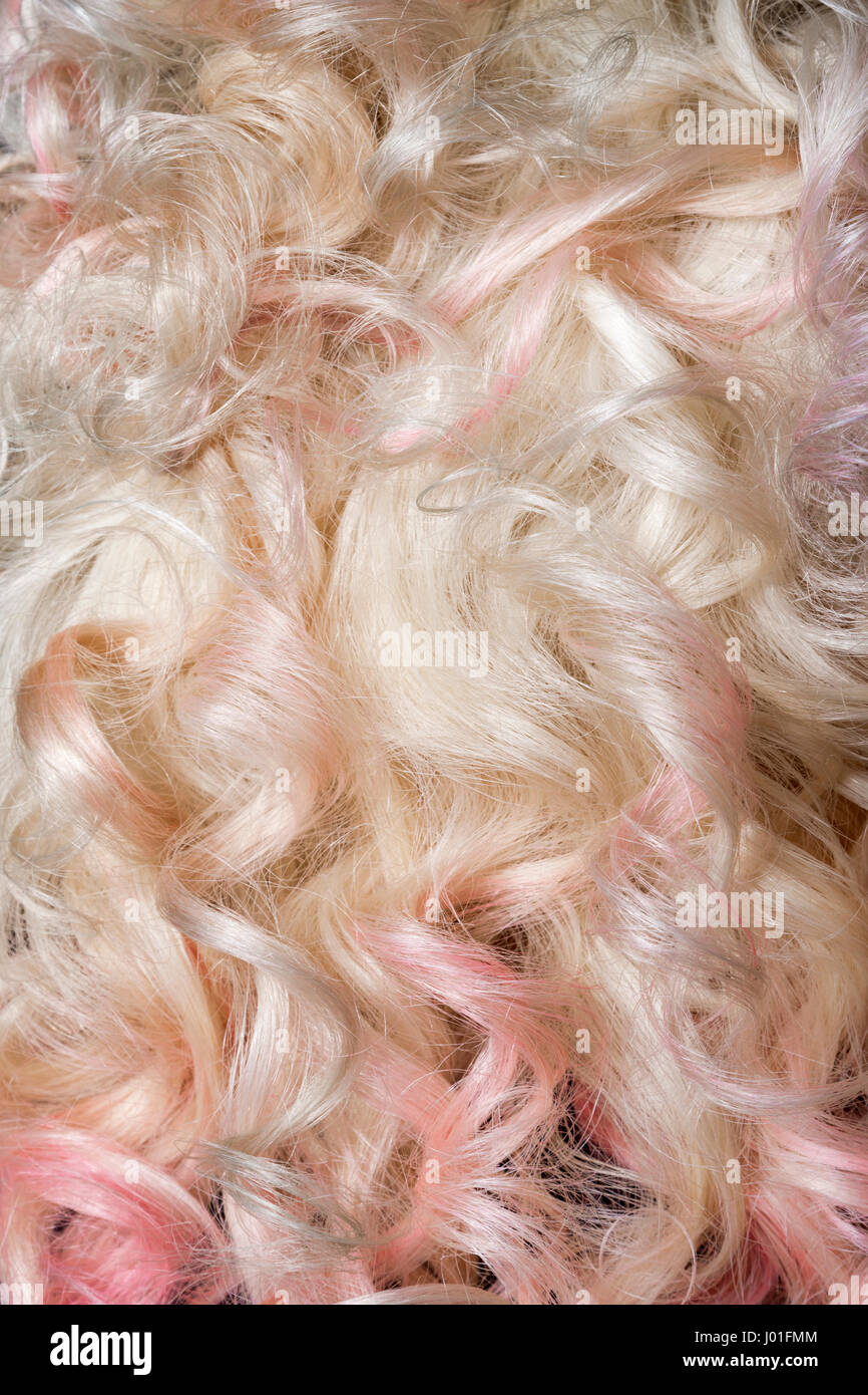 De beaux cheveux blonds comme une texture background composition. Soft focus. Banque D'Images