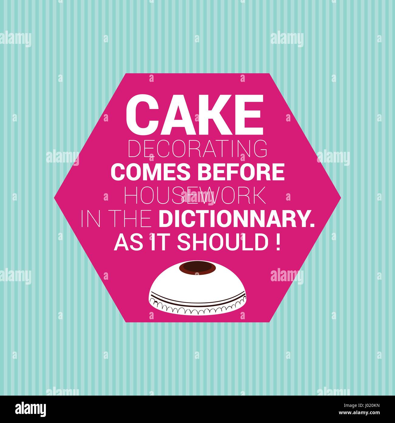 Gâteau illustration typographique Illustration de Vecteur