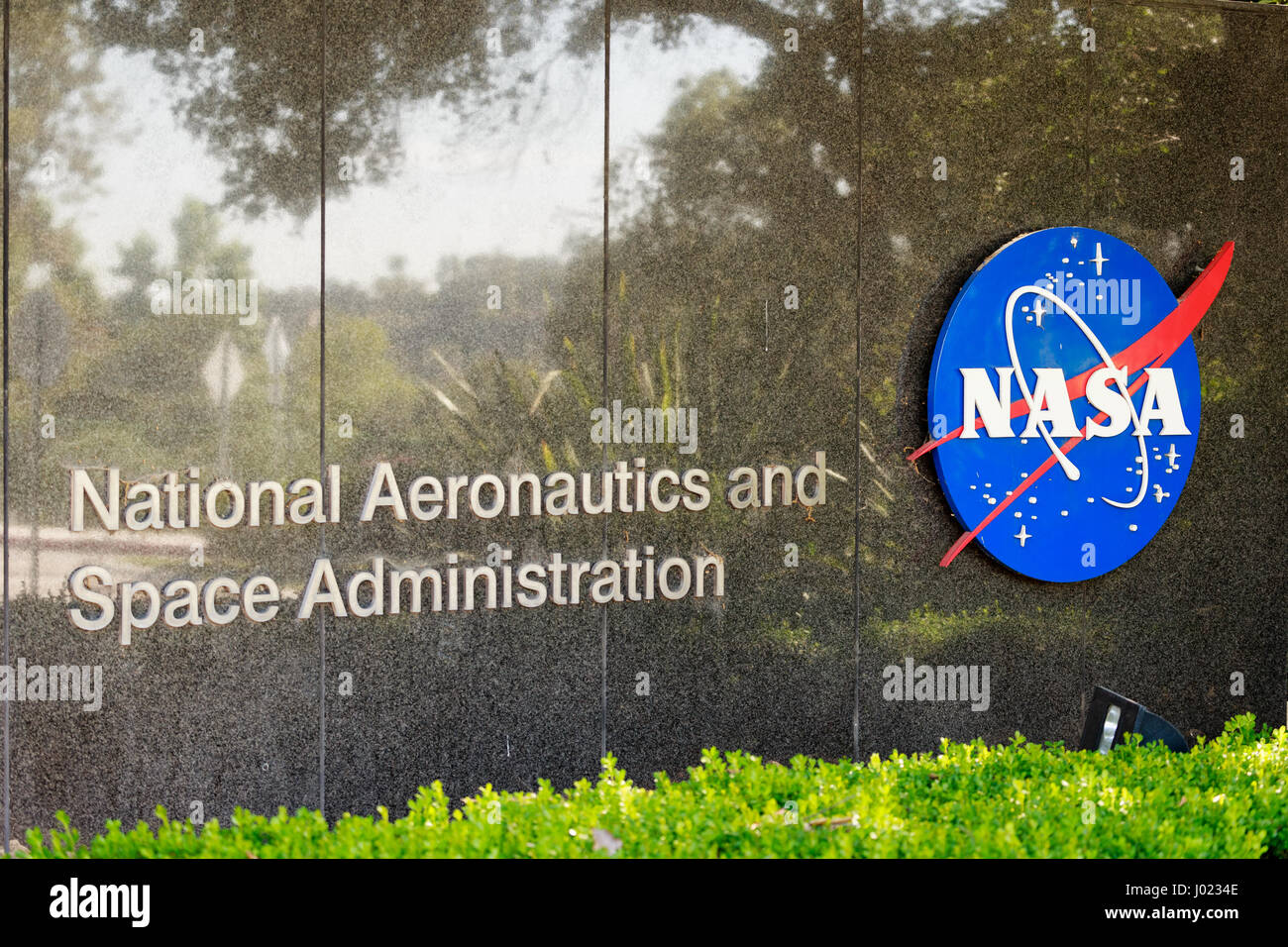 L'entrée de le Jet Propulsion Laboratory de la NASA dans La Canada (USA) Banque D'Images