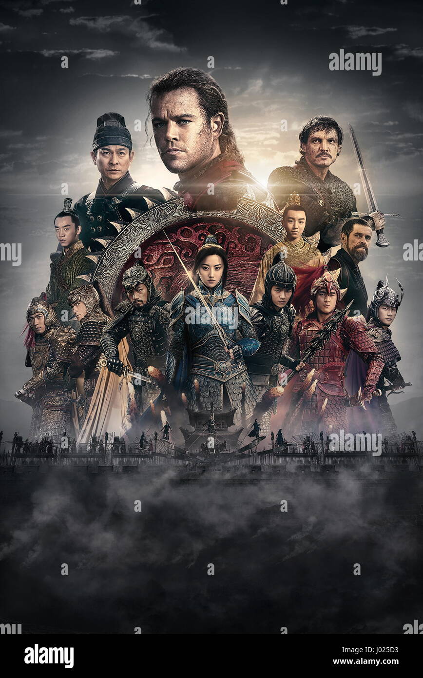 DATE DE SORTIE : Février 17, 2017 Titre : La Grande Muraille STUDIO : Universal Pictures Réalisateur : Zhang Yimou PLOT : mercenaires européens à la recherche de poudre noire à être impliqué dans la défense de la Grande Muraille de Chine contre une horde de créatures monstrueuses avec : Matt Damon, Tian Jing, Willem Dafoe. (Crédit : © Universal Pictures/photos) Banque D'Images