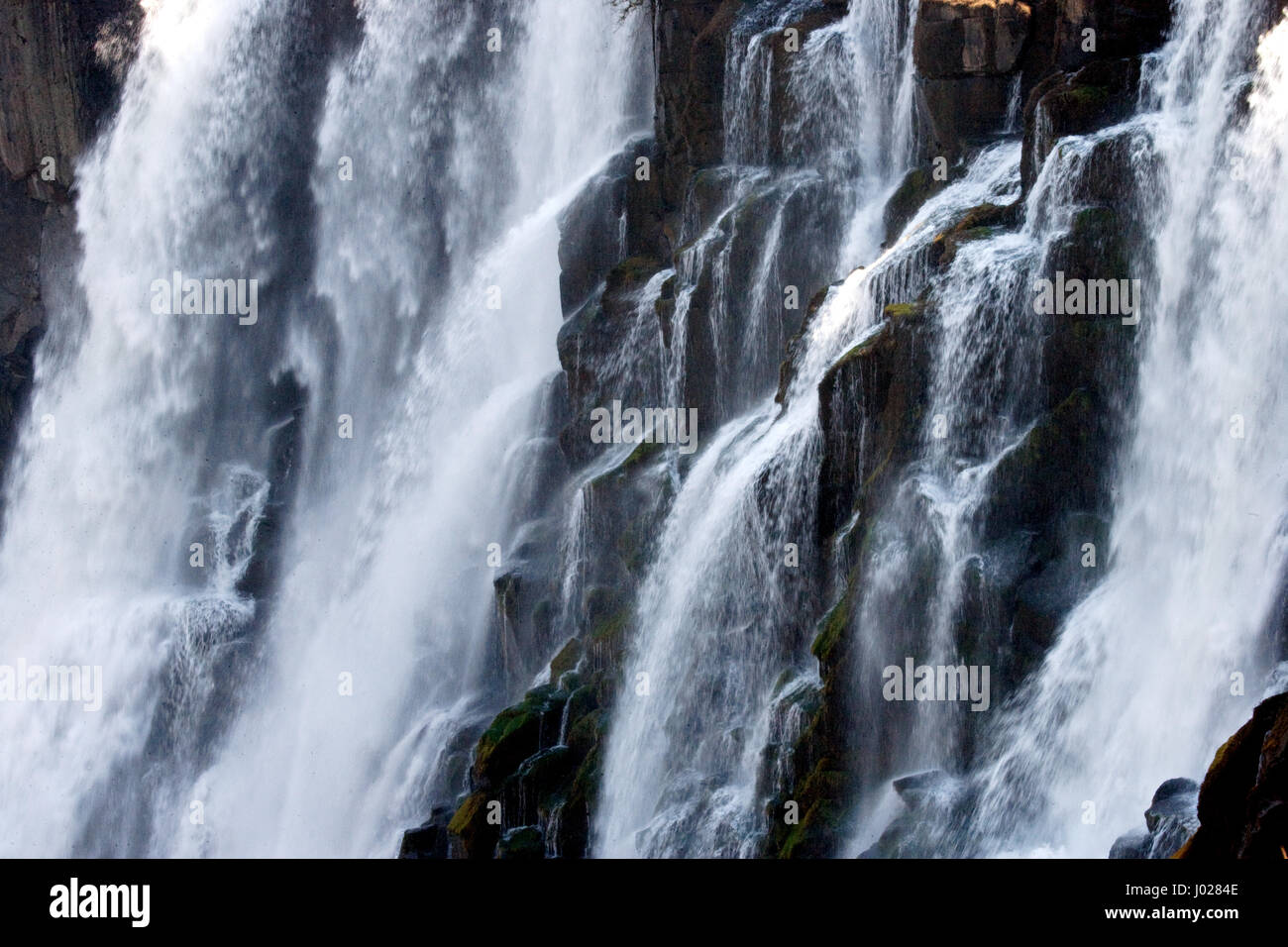 Détail des chutes d'eau Victoria Falls. Gros plan. Parc national de MOSI-oa-Tunya. Et site du patrimoine mondial. Zambiya. Zimbabwe. Banque D'Images