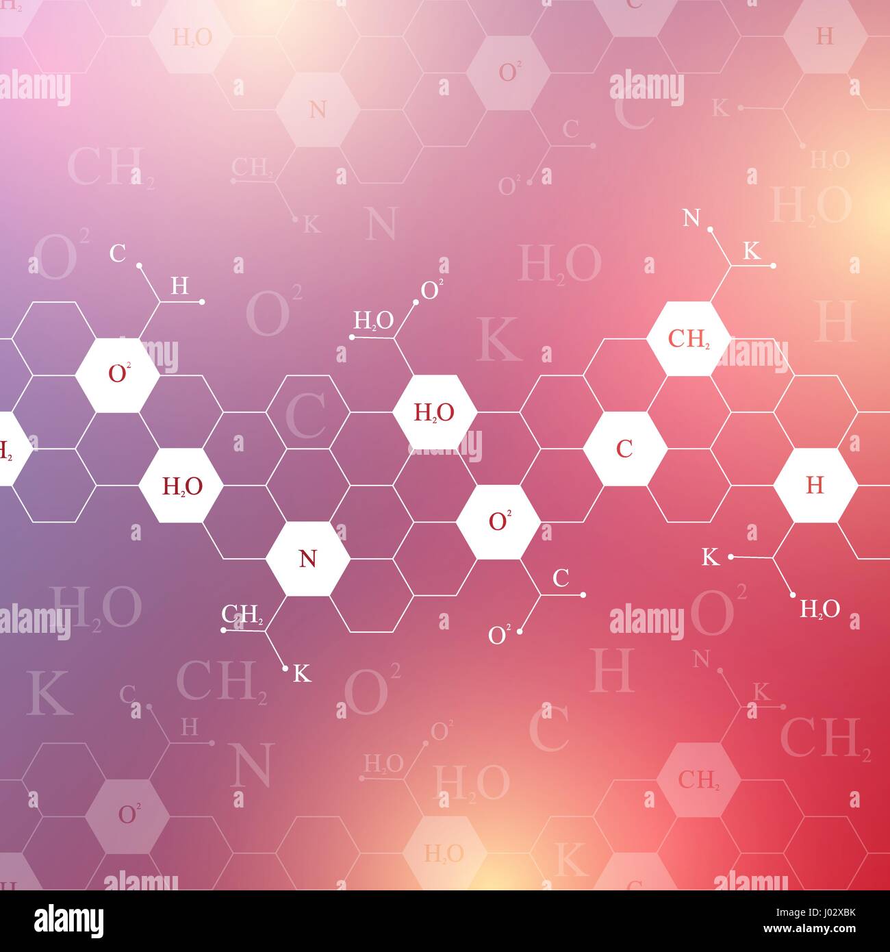 Modèle scientifique chimie hexagonale. Molécule de structure de l'ADN comme concept. Arrière-plan de la science et de la technologie de communication. Cadre scientifique médical pour votre conception. Vector Illustration. Illustration de Vecteur
