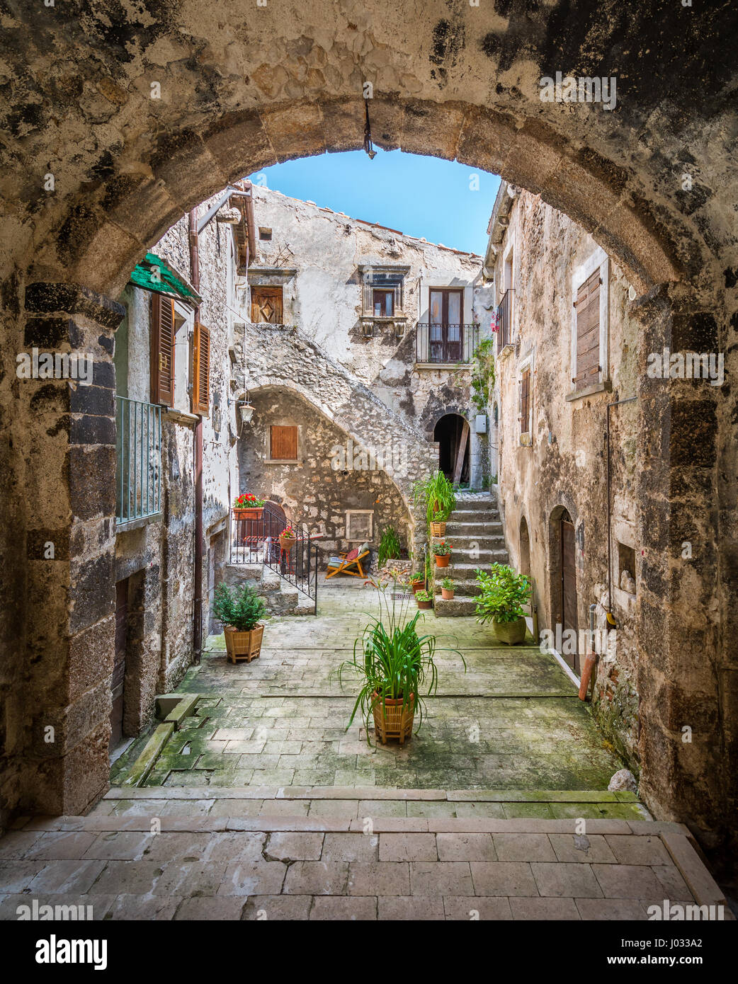 Santo Stefano di Sessanio, Province de L'Aquila, Abruzzes (Italie) Banque D'Images