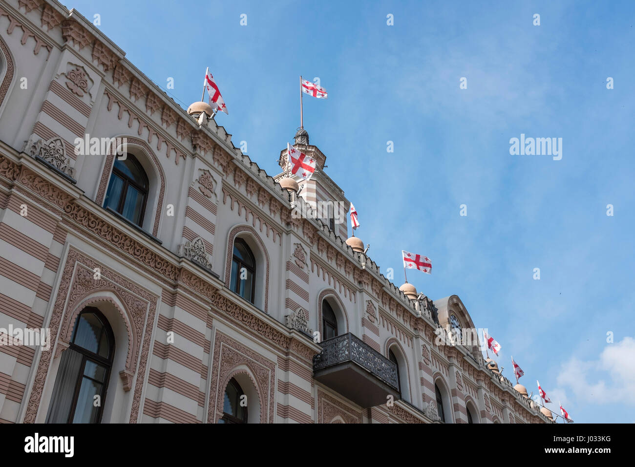 Bâtiment de l'Assemblée de la ville de Tbilissi, la place de la liberté à Tbilissi, Géorgie, l'Europe de l'Est Banque D'Images