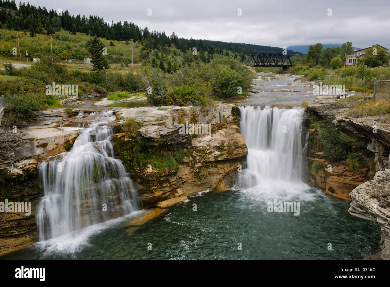 Lundbreck Falls, Alberta, Canada Banque D'Images