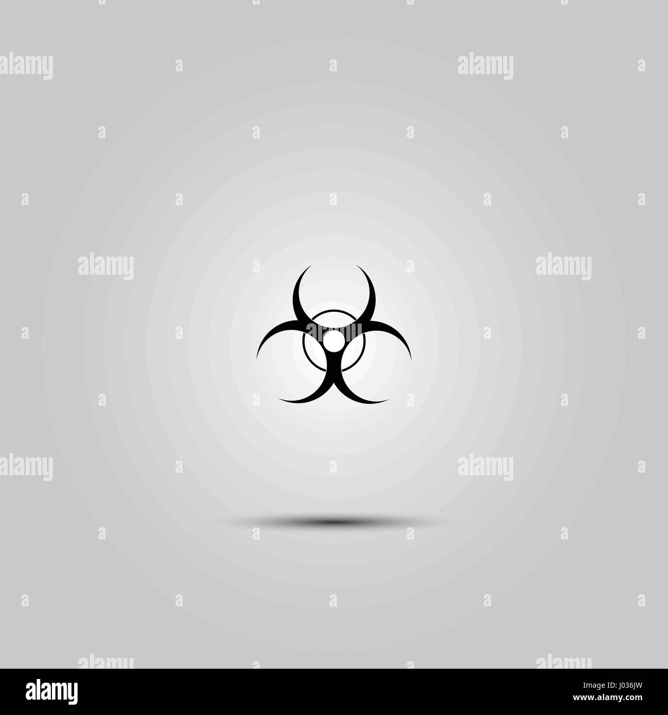 Le noir et blanc bio hazard sign - vector illustration. Illustration de Vecteur