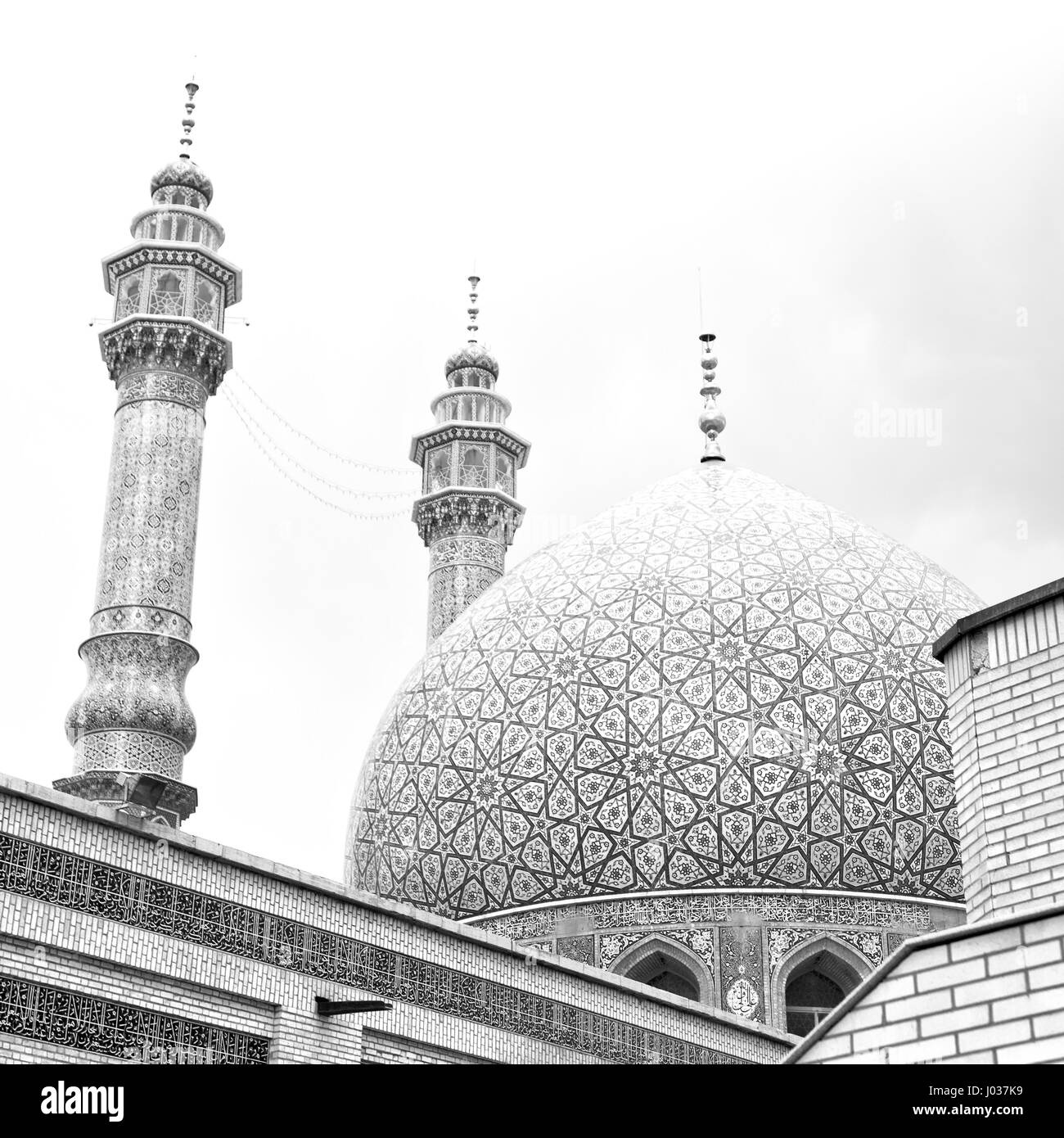Flou dans l'Iran et l'ancienne religion mosquée architecture perse Banque D'Images