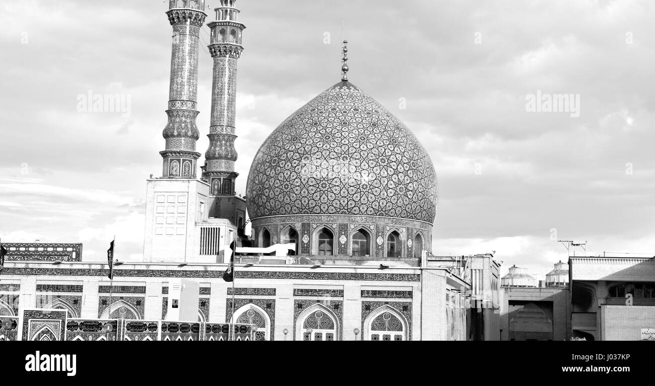 Flou dans l'Iran et l'ancienne religion mosquée architecture perse Banque D'Images