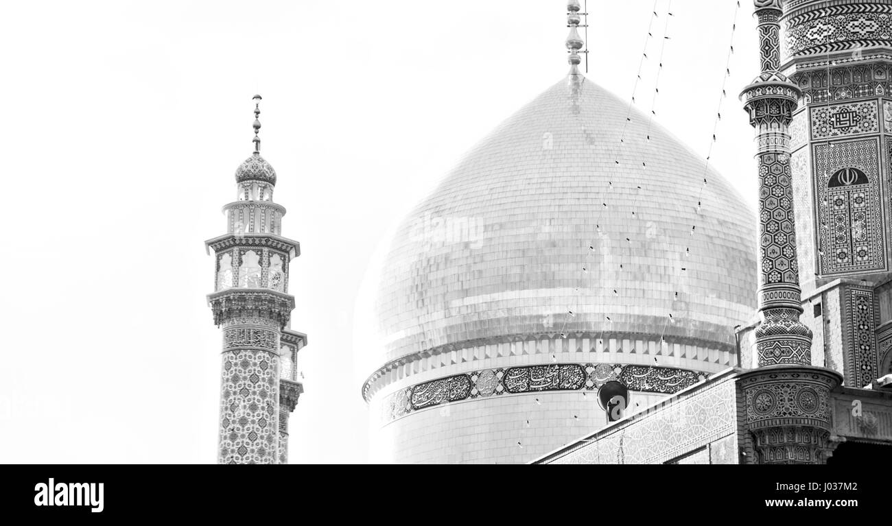 Flou dans l'Iran et l'ancienne religion mosquée architecture perse Banque D'Images