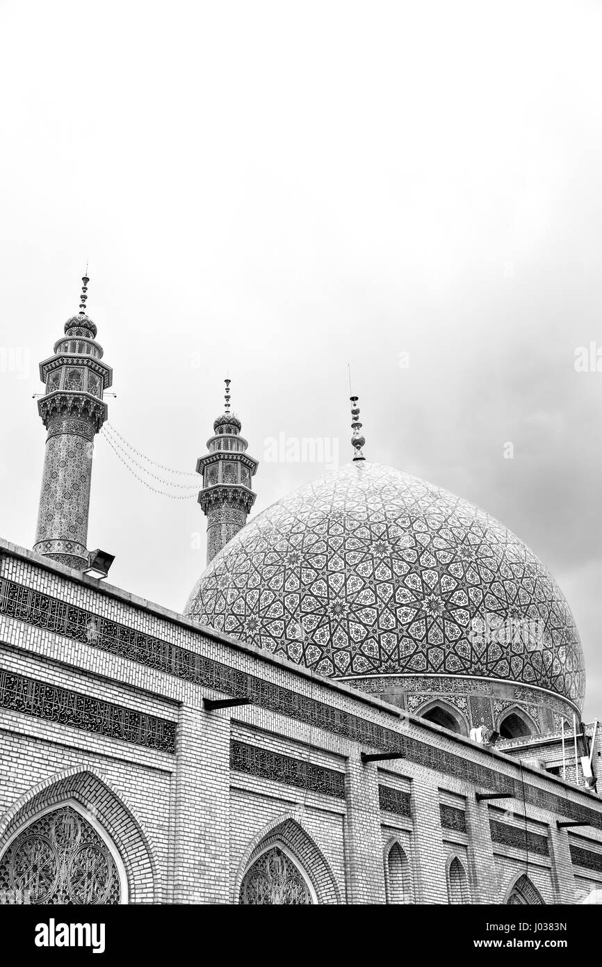 Flou dans l'Iran et l'ancienne religion mosquée architecture perse Banque D'Images